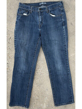Levi’s 505 Straight Leg Denim Blue Jeans Women’s Medium Wash Faded 28W x 27L